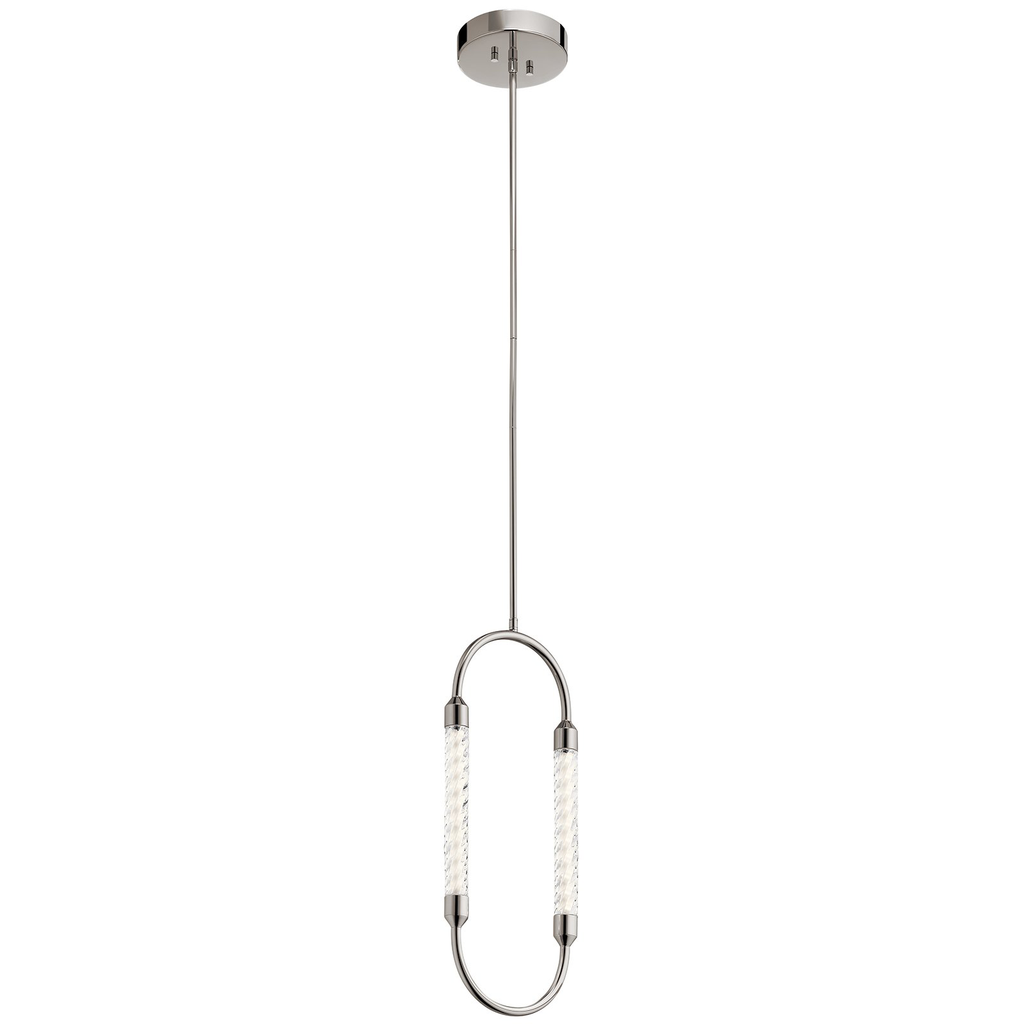 Product image for Kichler 84151 Delsey™ 1 Light LED Mini Pendant Polished Nickel