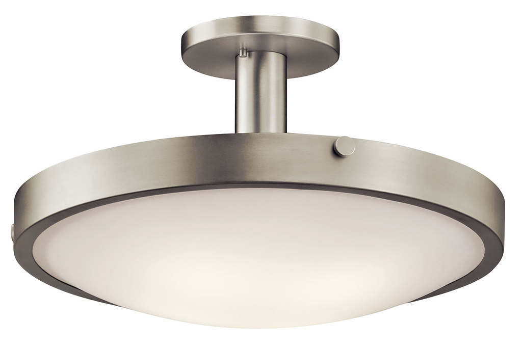 Product image for Kichler 42246NI Lytham™ 4 Light Semi Flush Brushed Nickel