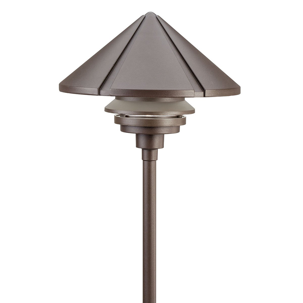 Product image for Kichler 15211AZT Large One Tier 120V Path Light Textured Architectural Bronze