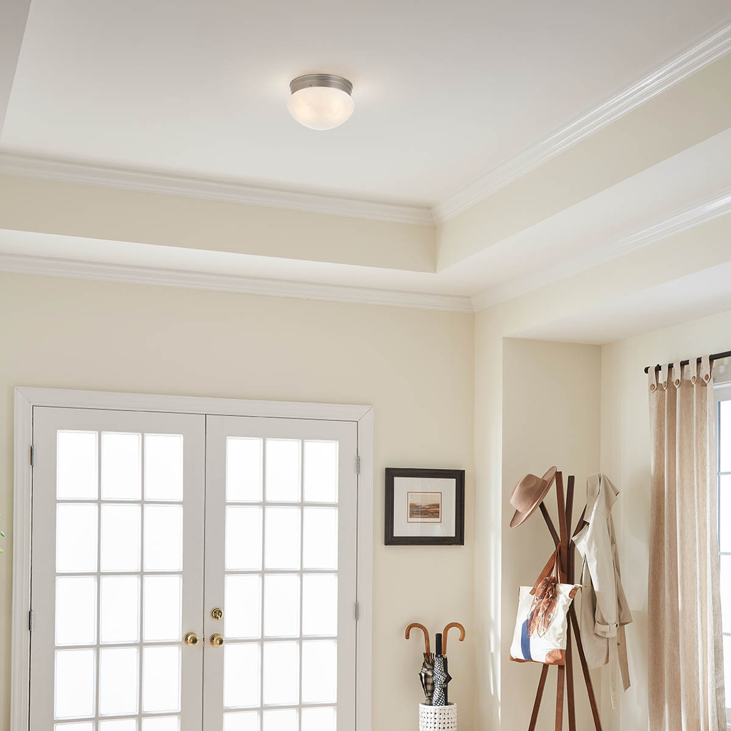 Product image for Kichler 8209NI Ceiling Space 9.25" Flush Mount Brushed Nickel