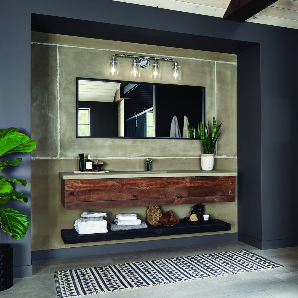 Product image for Kichler 45667CH Gunnison™ 33.75" 4 Light Vanity Light Chrome