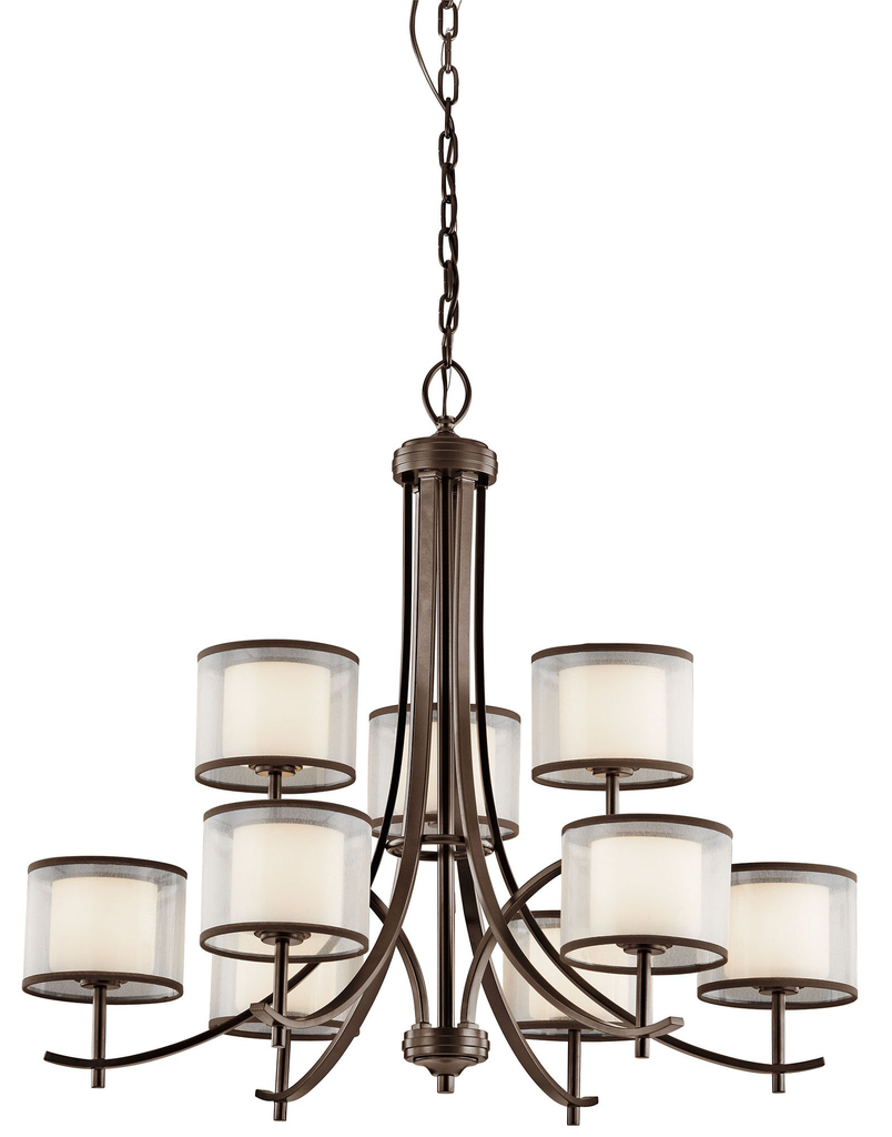Product image for Kichler 43150MIZ Tallie™ 9 Light Chandelier Mission Bronze