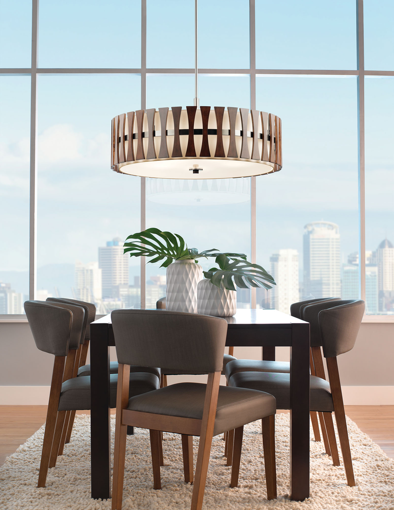 Product image for Kichler 43754AUB Cirus™ 5 Light Convertible Pendant Auburn Stain