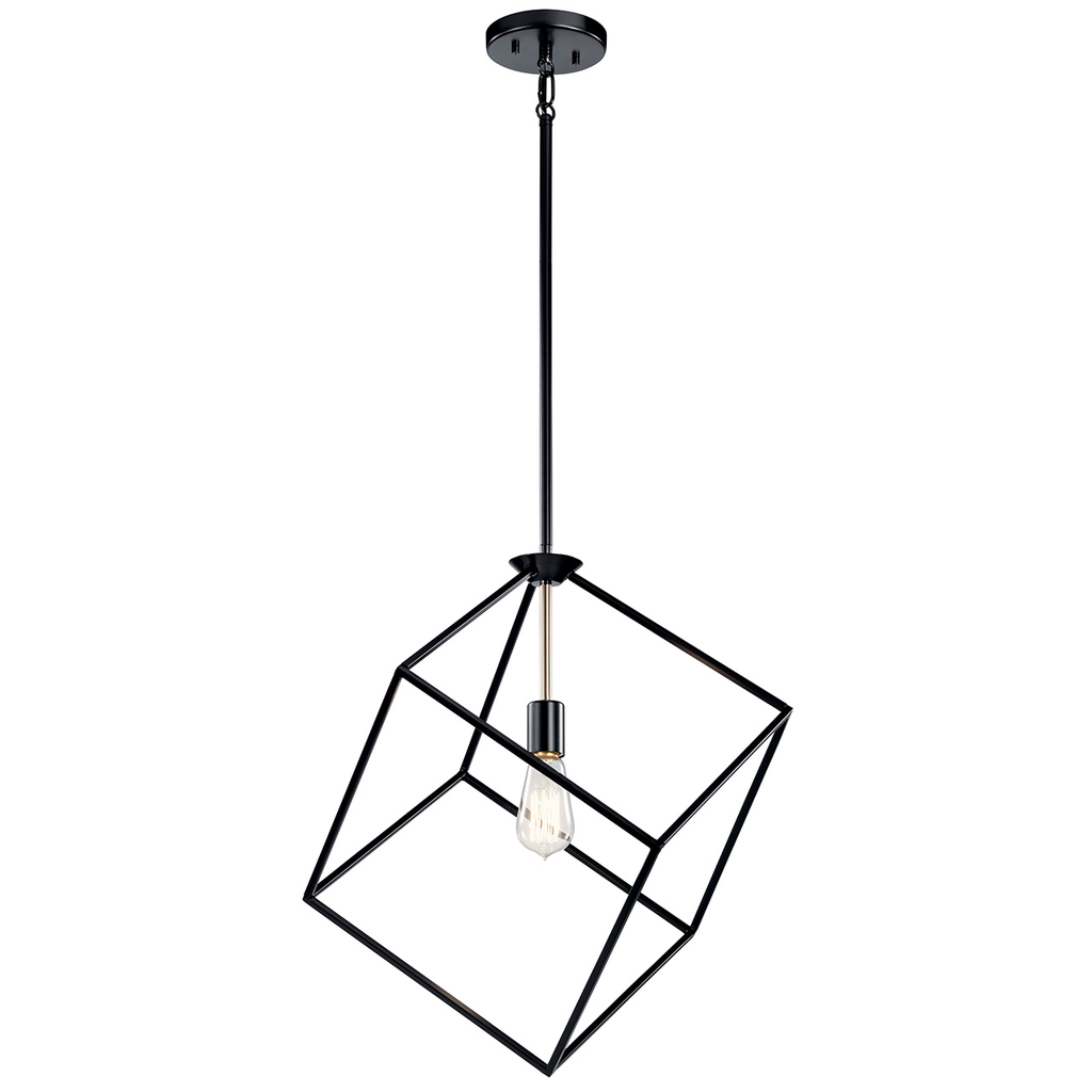Cartone™ 1 Light Pendant in Black