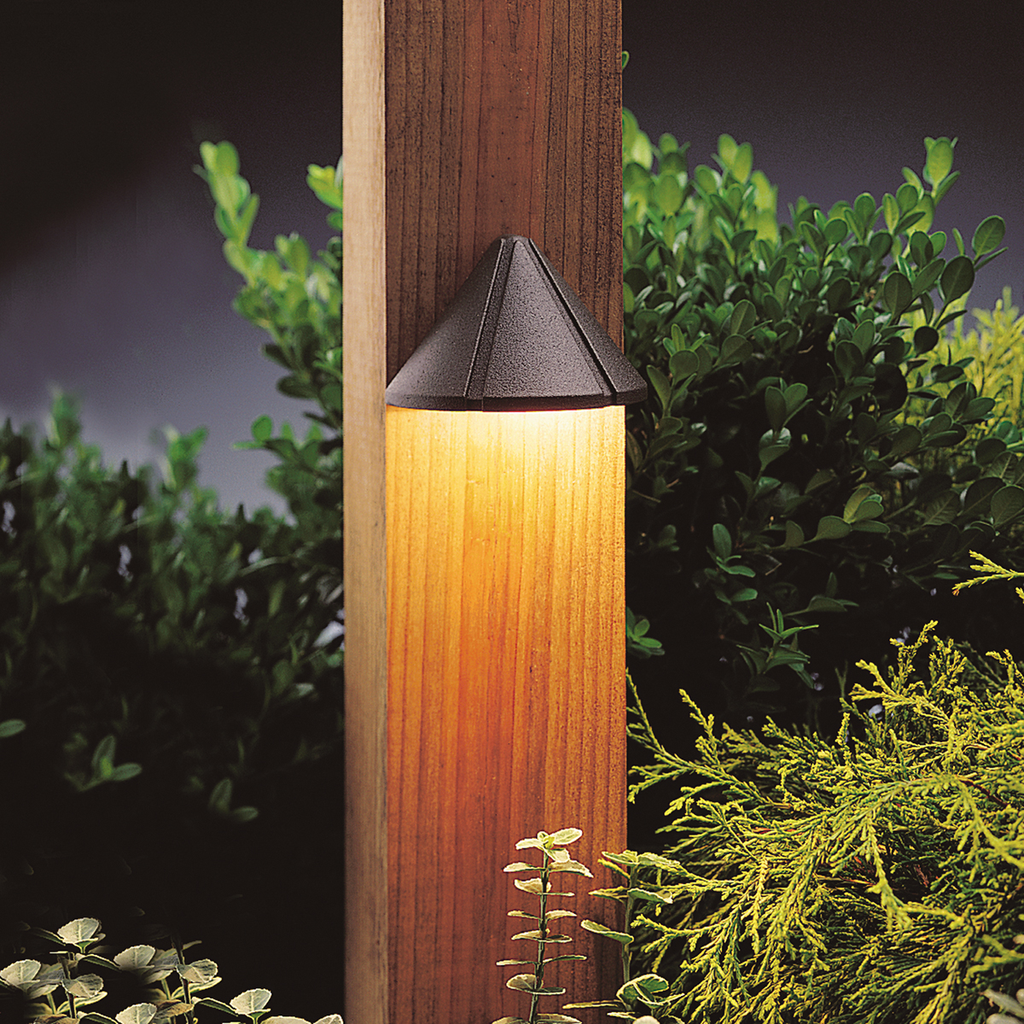 Product image for Kichler 15765AZT27R 12V LED 2700K Mini Deck Light Textured Architectural Bronze