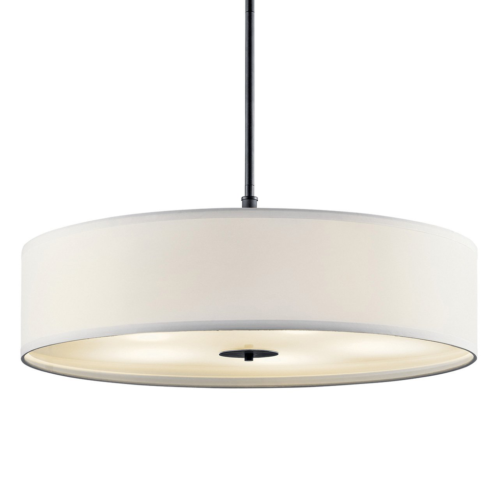 Product image for Kichler 42196BK Transitional 30" 5 Light Pendant Black