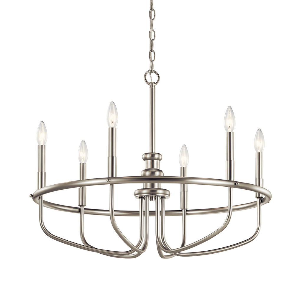 Capitol Hill 22" Chandelier Nickel