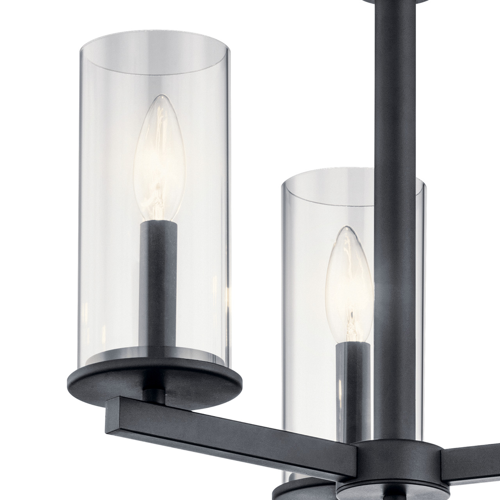 Crosby 3 Light Chandelier Black