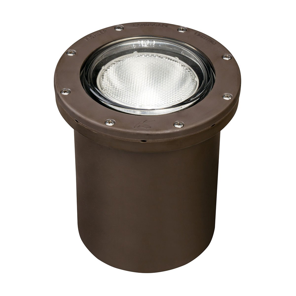 Product image for Kichler 15268AZ Small In-Ground PAR20/PAR30 Well Light Architectural Bronze
