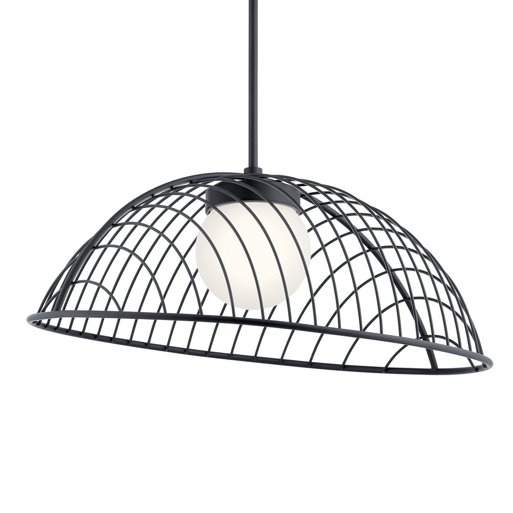 Product image for Kichler 84095MBK Clevo™ LED 3000K 24" Pendant Matte Black