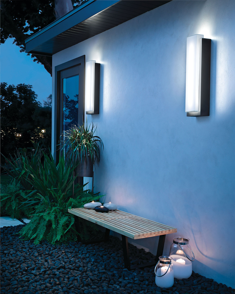 Product image for Kichler 49558AZLED Dahlia 25" LED Wall Light Architectural Bronze