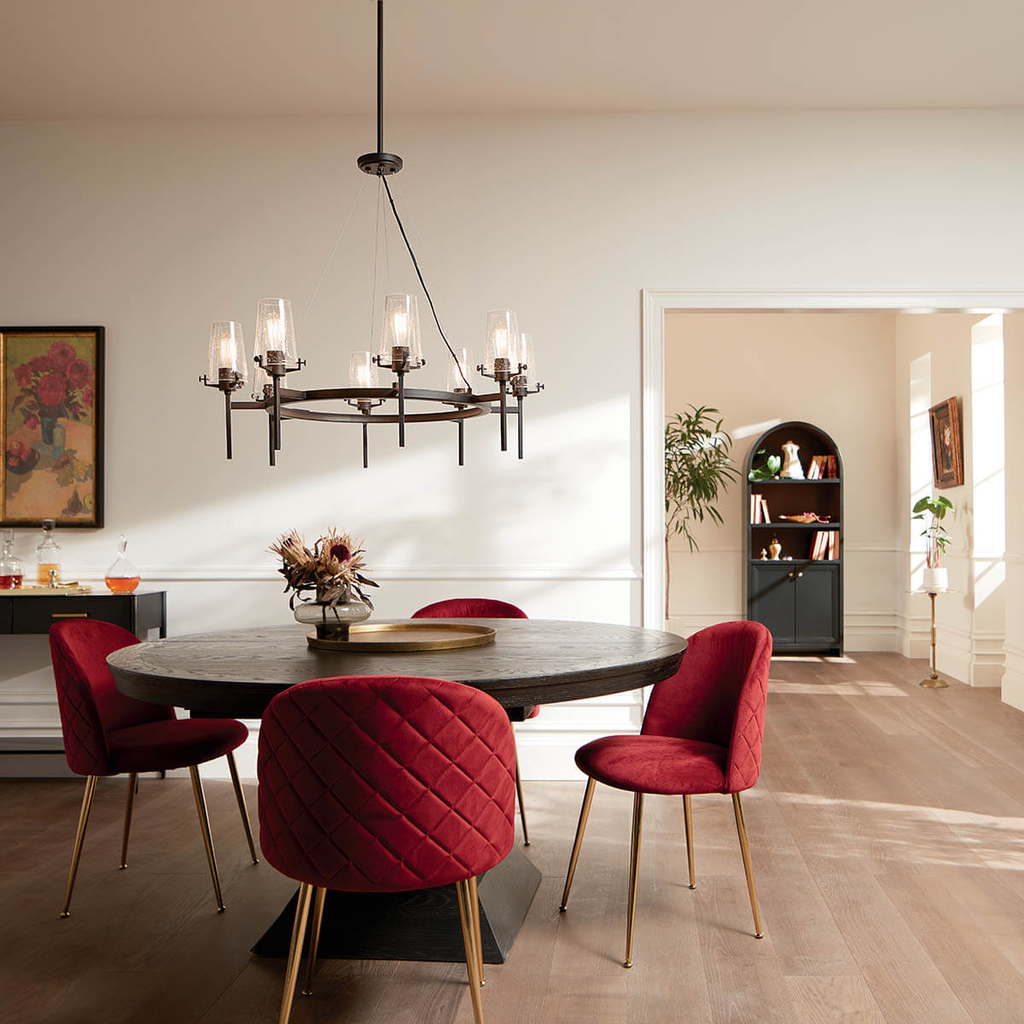 Product image for KICH 43695BK Chandelier 8Lt