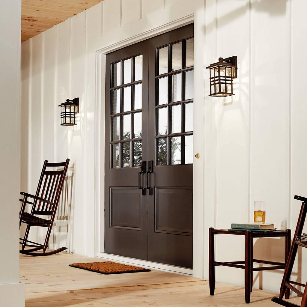 Product image for Kichler 49829OZ Beacon Square 12" 1 Light Wall Light Olde Bronze®