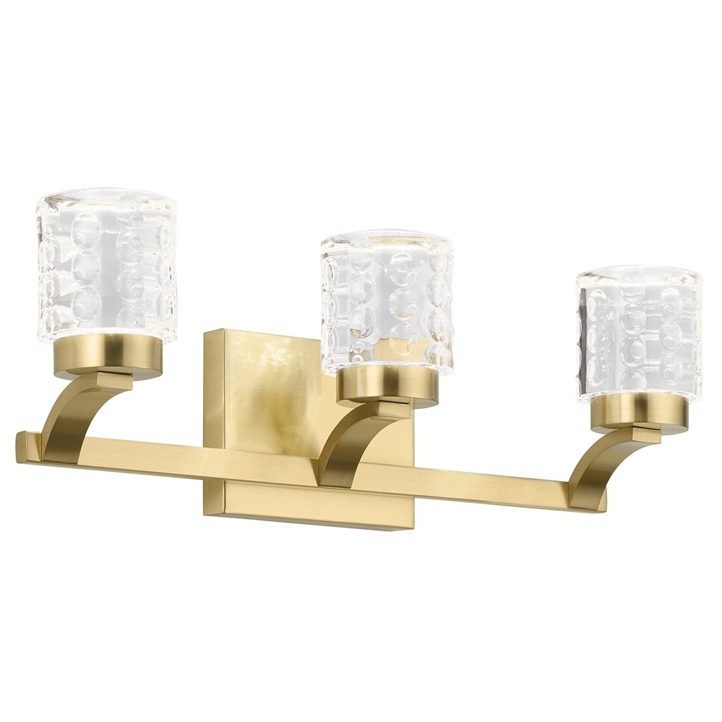 Product image for Kichler 84041CG Rene 3000K LED 3 Light Vanity Light Champagne Gold