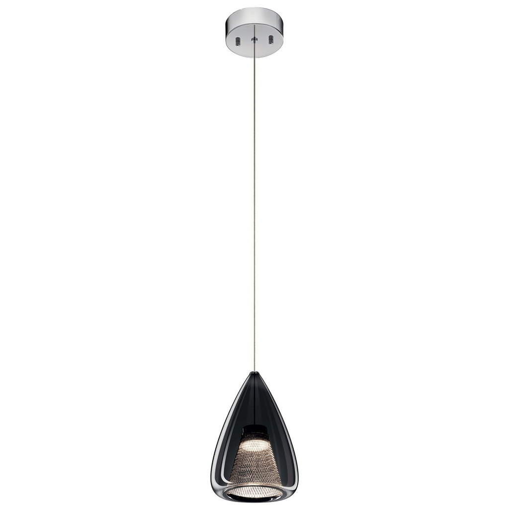 Product image for Kichler 84019 Zin™ 1 Light Teardrop Mini Pendant Chrome
