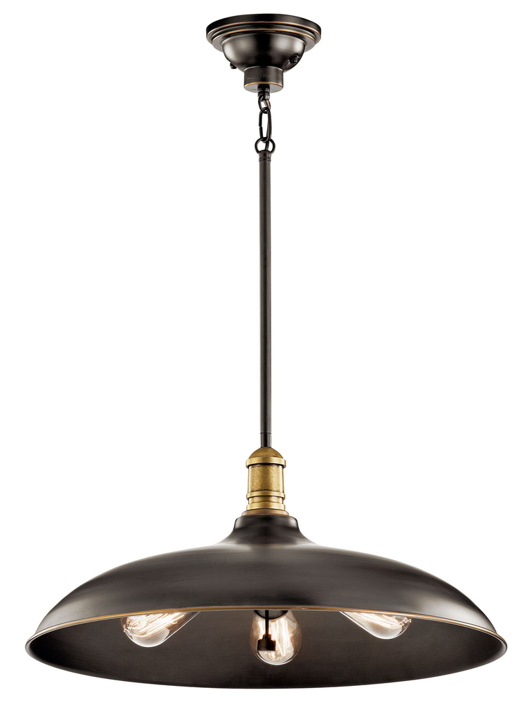 Product image for Kichler 42649OZ Cobson™ 3 Light 20" Pendant Olde Bronze®