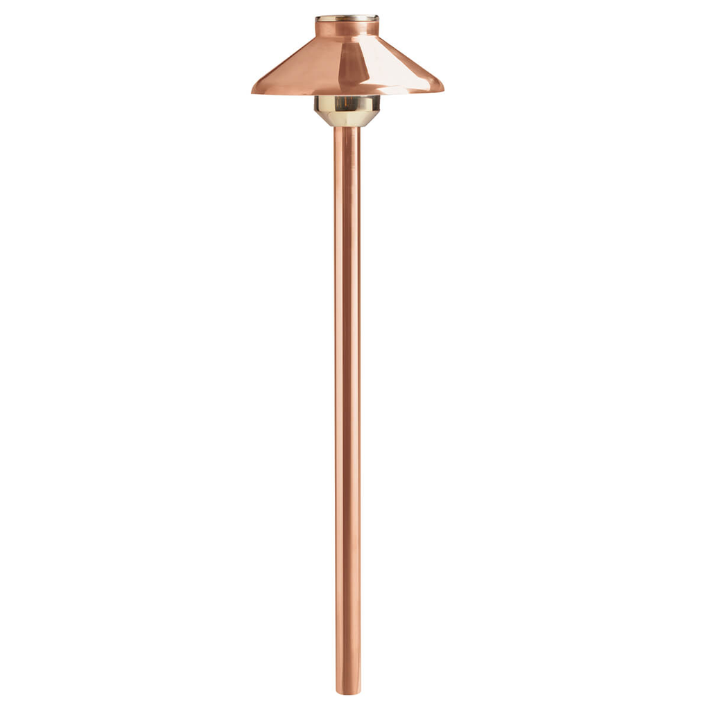 Product image for Kichler 15820CO27 Stepped Dome 12V 2700K Path Light Copper