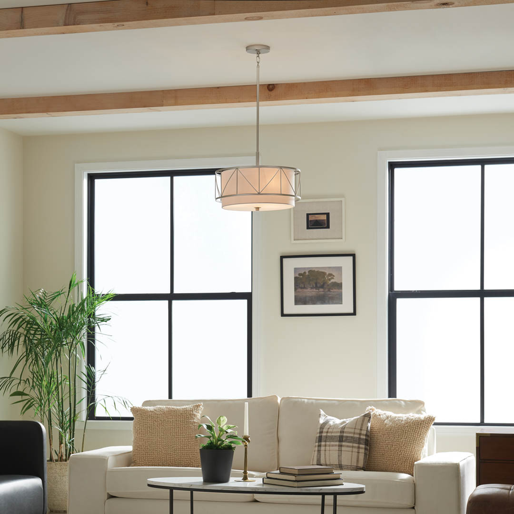 Product image for Kichler 52075SN Birkleigh 3 Light Pendant Satin Nickel