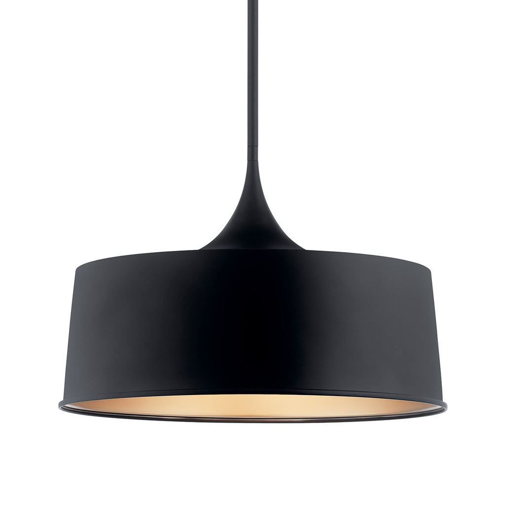 Product image for Kichler 52097BK Elias 15.25" 1 Light Convertible Pendant Black
