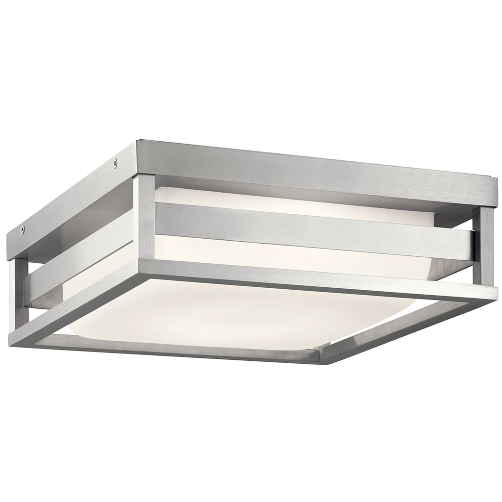 Product image for Kichler 59037BALED Ryler&#8482; LED 3000K 12" Ceiling Light Brushed Aluminum