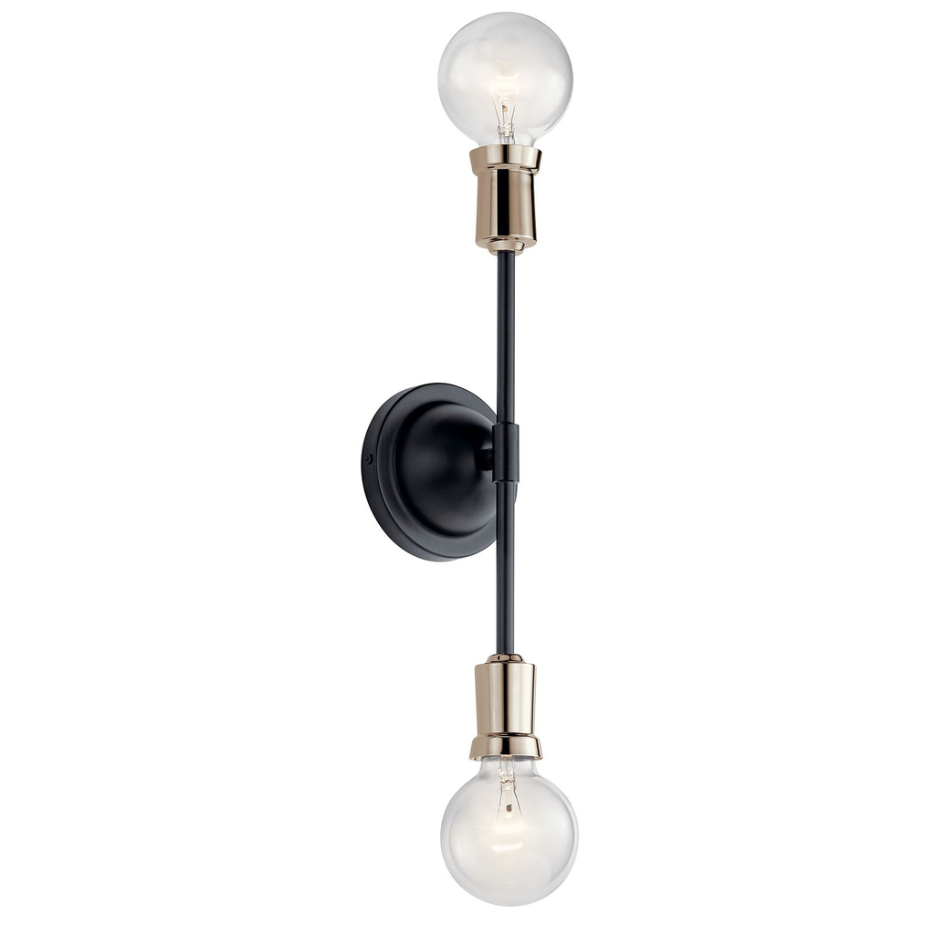 Product image for Kichler 43195BK Armstrong Wall Sconce Black Finish