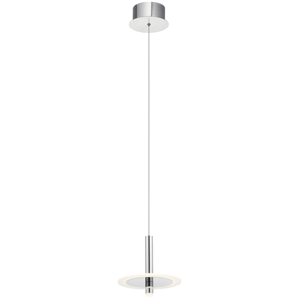 Product image for Kichler 84141 Korfu™ 1 Light LED Mini Pendant Chrome