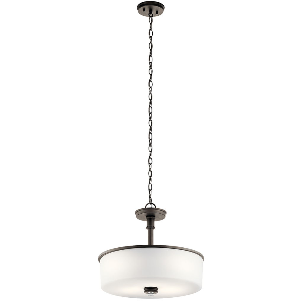Product image for Kichler 43925OZL18 Joelson™ 3 Light Convertible Pendant with LED Bulbs Olde Bronze®