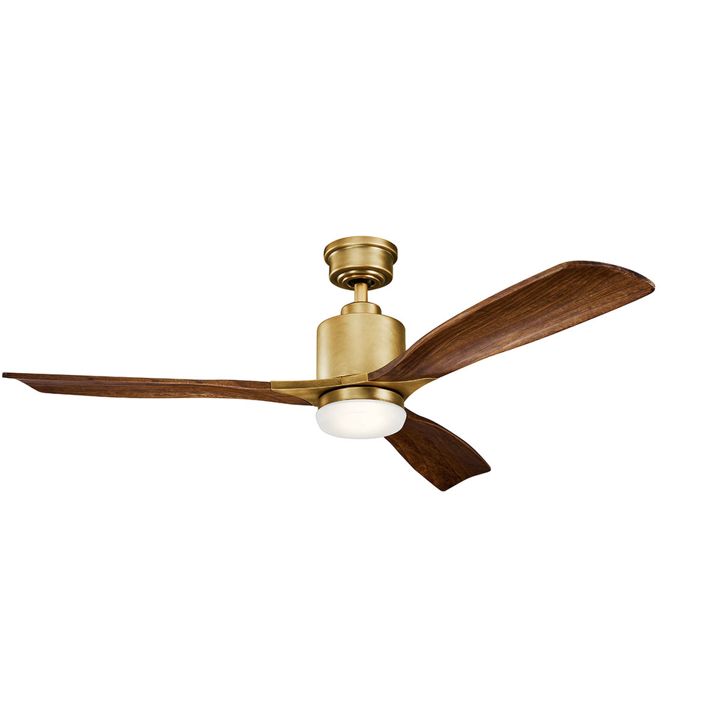 Product image for Kichler 300027NBR Ridley II LED 52" Fan Natural Brass