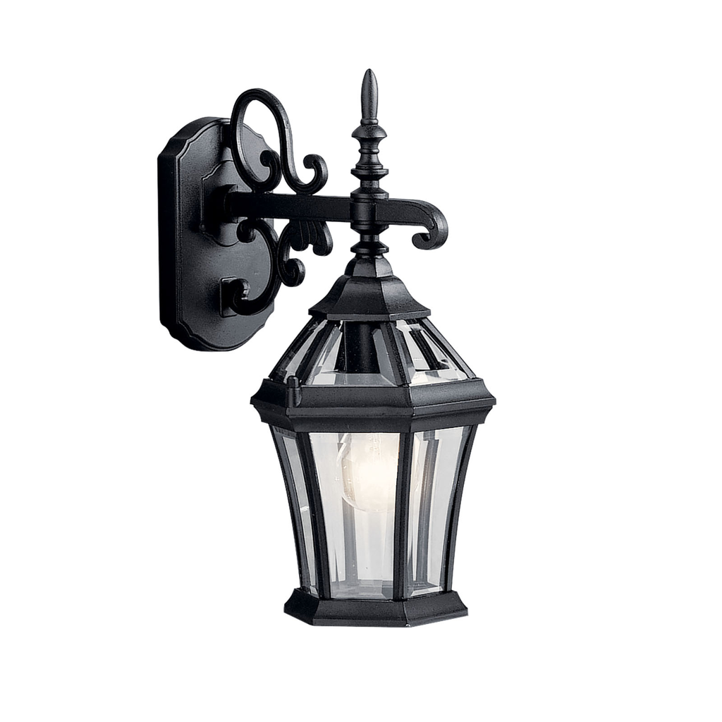 Product image for Kichler 9789BK Townhouse™ 15.25" 1 Light Wall Light Black
