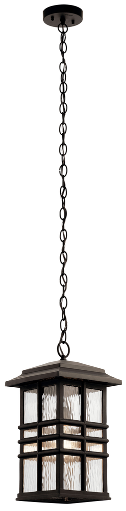 Product image for Kichler 49833OZ Beacon Square 9.5" 1 Light Pendant Olde Bronze®