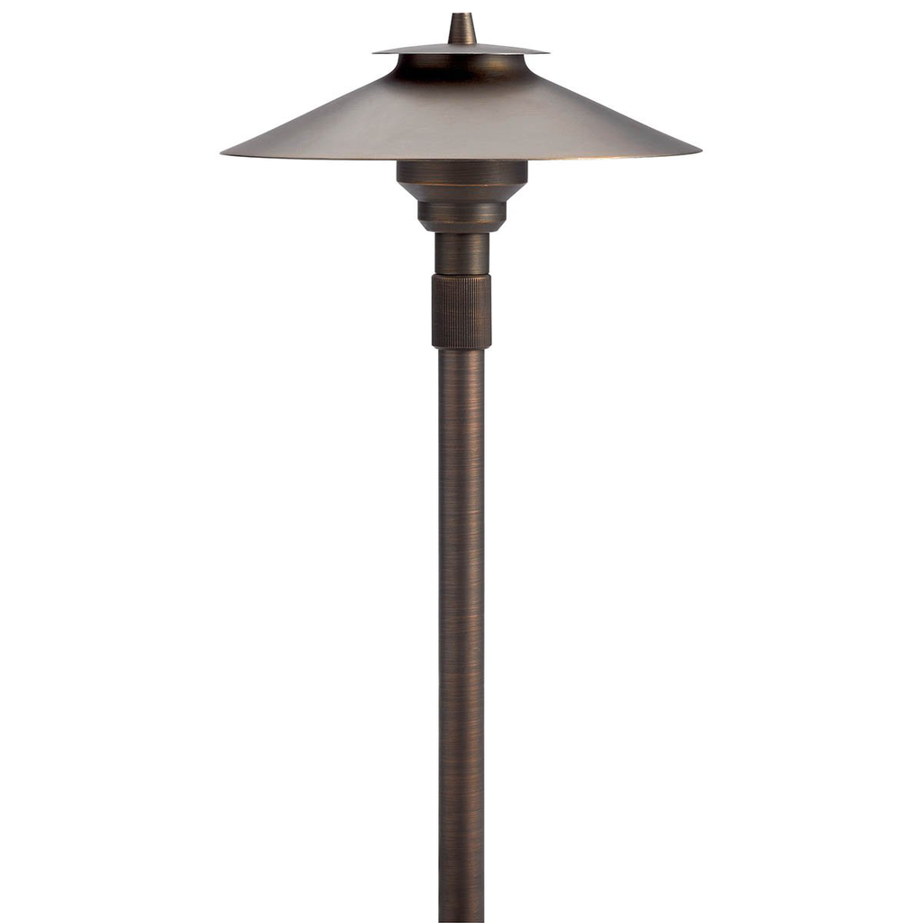 Product image for Kichler 15503CBR 12V Large Adjustable Height Path Light Centennial Brass