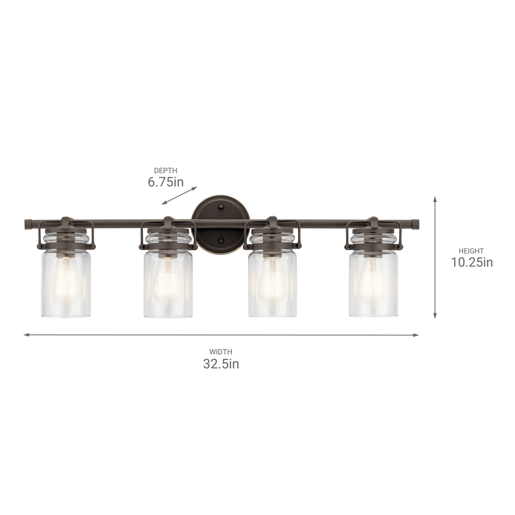 Brinley 4 Light Vanity Light Olde Bronze®