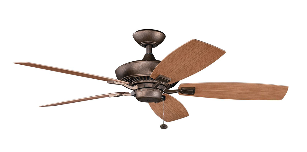 Product image for Kichler 310192WCP Canfield Patio 52" Fan Weathered Copper