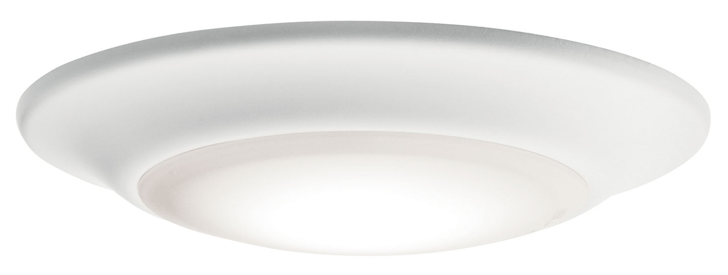 Product image for Kichler 43878WHLED30 Downlight Gen I 6" 3000K LED Flush Mount White
