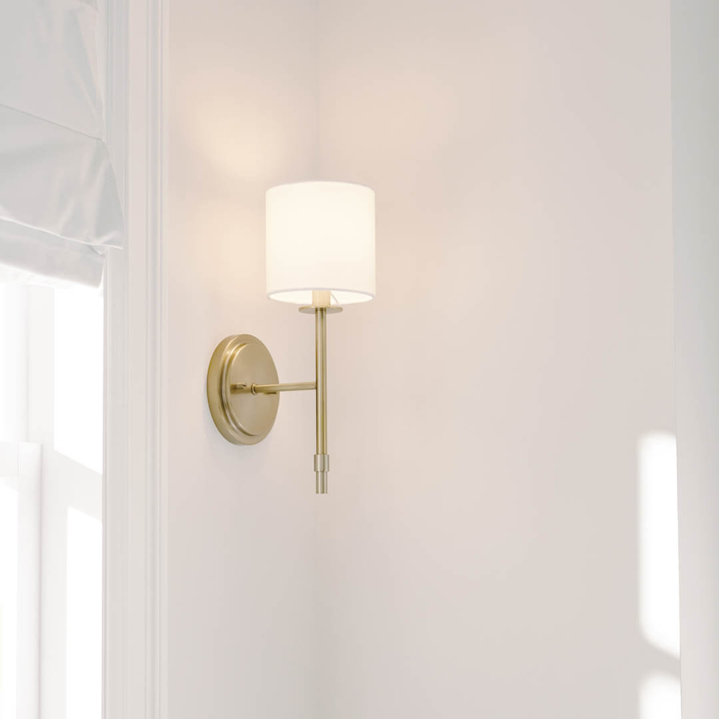 Product image for Kichler 52505BNB Ali 14" Sconce Brushed Natural Brass