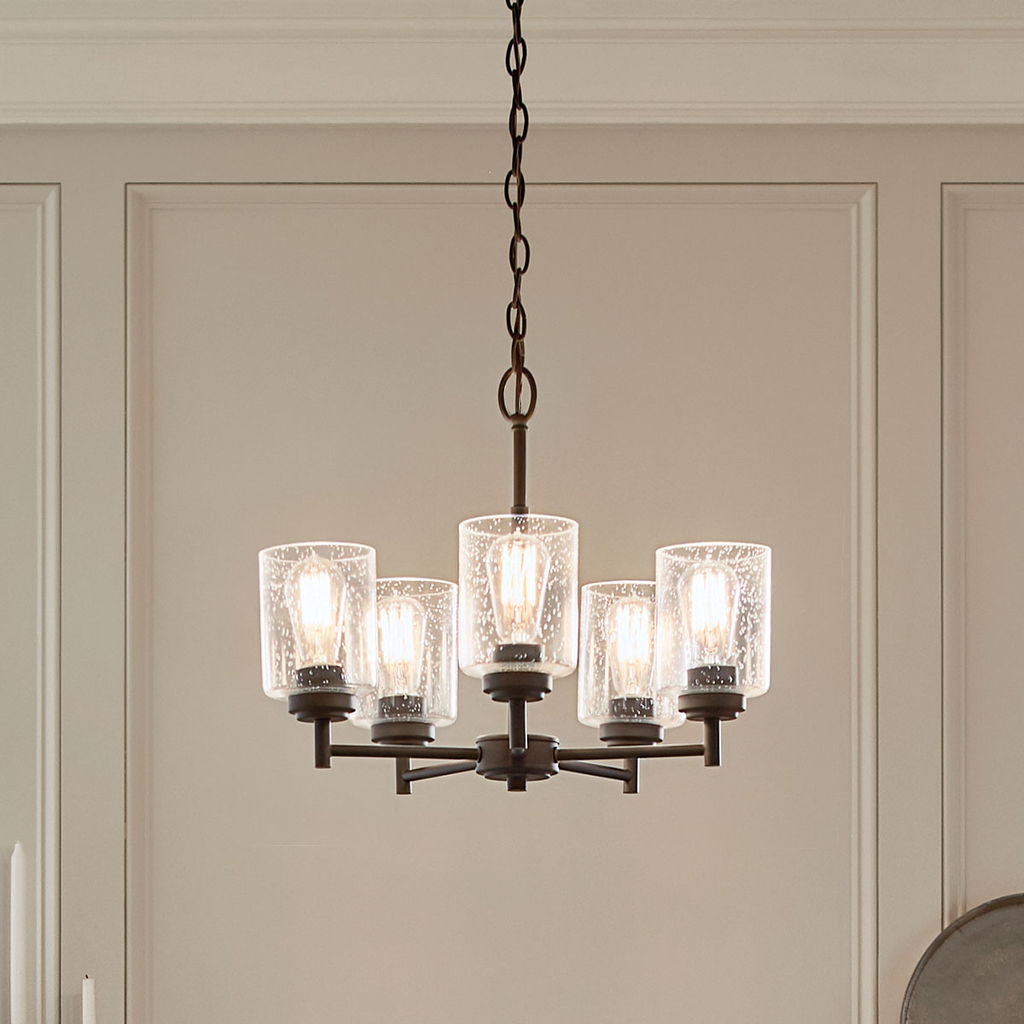 Product image for Kichler 44030BK Winslow™ 5 Light Chandelier Black