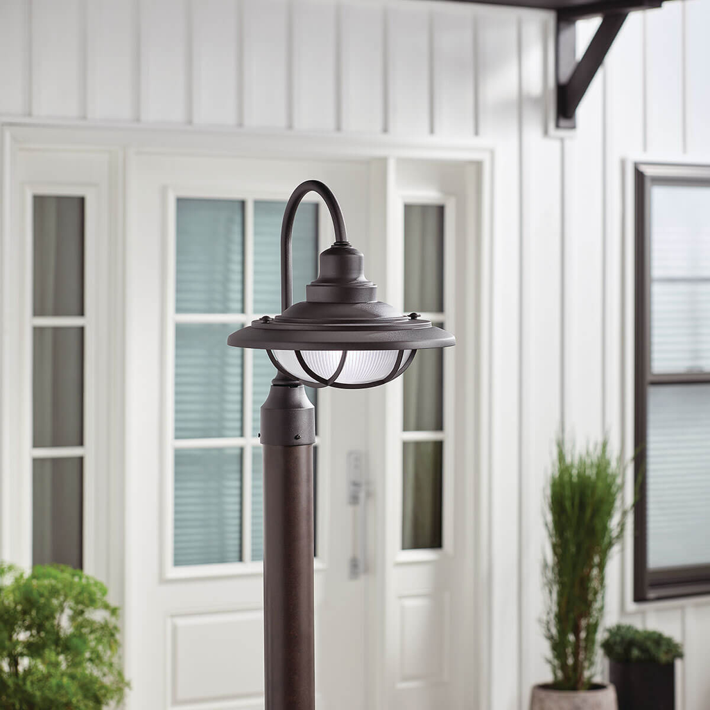 Product image for Kichler 49694BKT Harvest Ridge™ 1 Light Post Light Textured Black