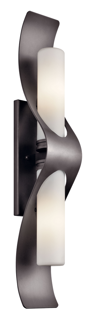 Product image for Kichler 49151AZ Zolder™ 2 Light Halogen Wall Light -Architectural Bronze