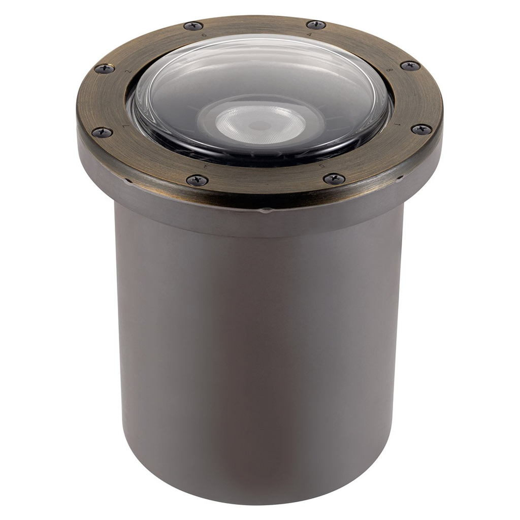 Product image for Kichler 16023CBR27 VLO 2700K LED 15 Degree Beam Angle In-Ground Accent Centennial Brass