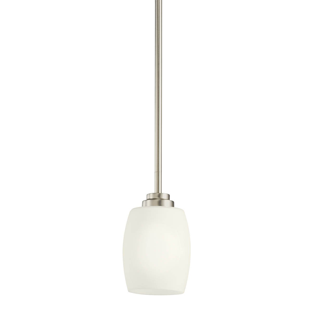 Product image for Kichler 3497NI Eileen™ 1 Light Mini Pendant Brushed Nickel