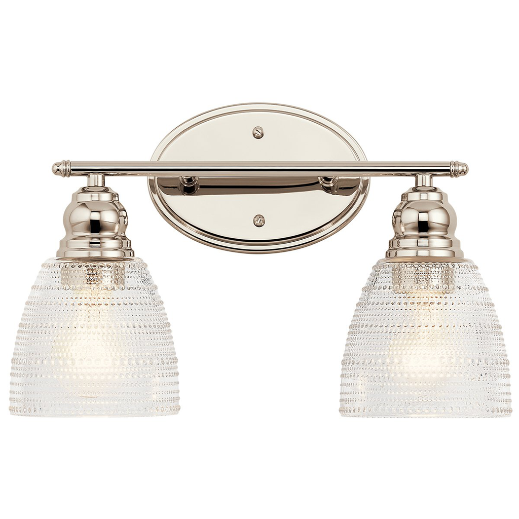 Product image for Kichler 45696PN Karmarie™ 2 Light Vanity Light Polished Nickel