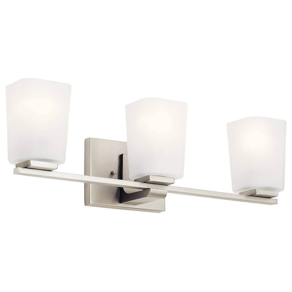 Product image for Kichler 55017NI Roehm™ 3 Light Vanity Light Brushed Nickel
