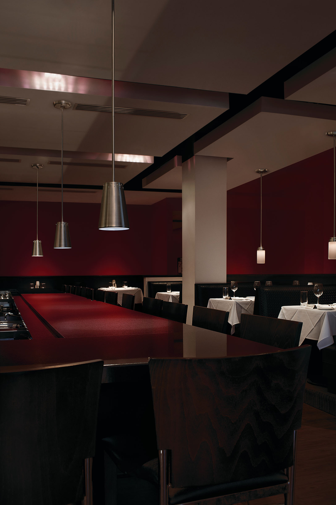 Product image for Kichler 11314NILED 6" 1 Light LED Mini Pendant Brushed Nickel