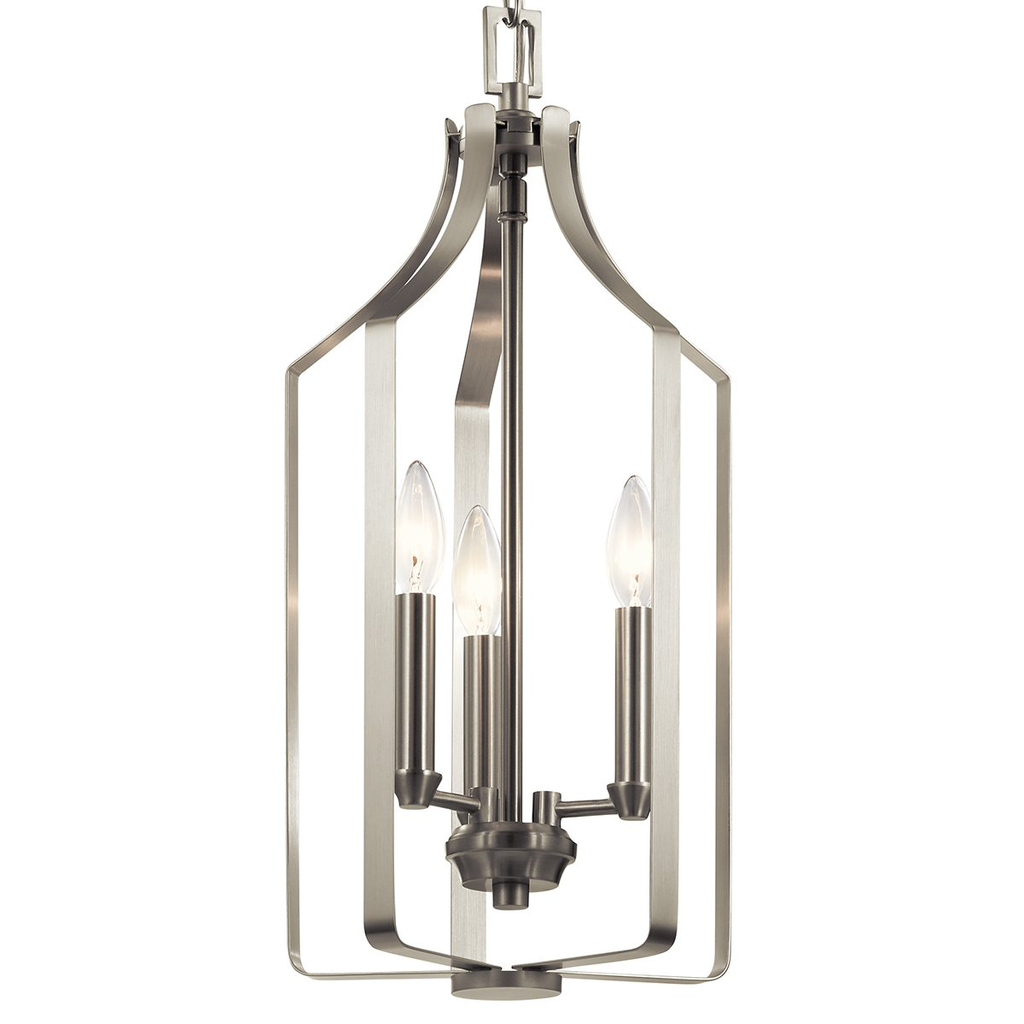 Product image for Kichler 42499NI Morrigan 21" 3 Light Foyer Pendant Brushed Nickel