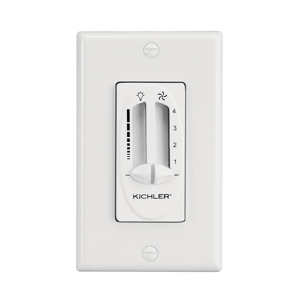 Product image for Kichler 337010WH Dual Slide Control Fan and Light White