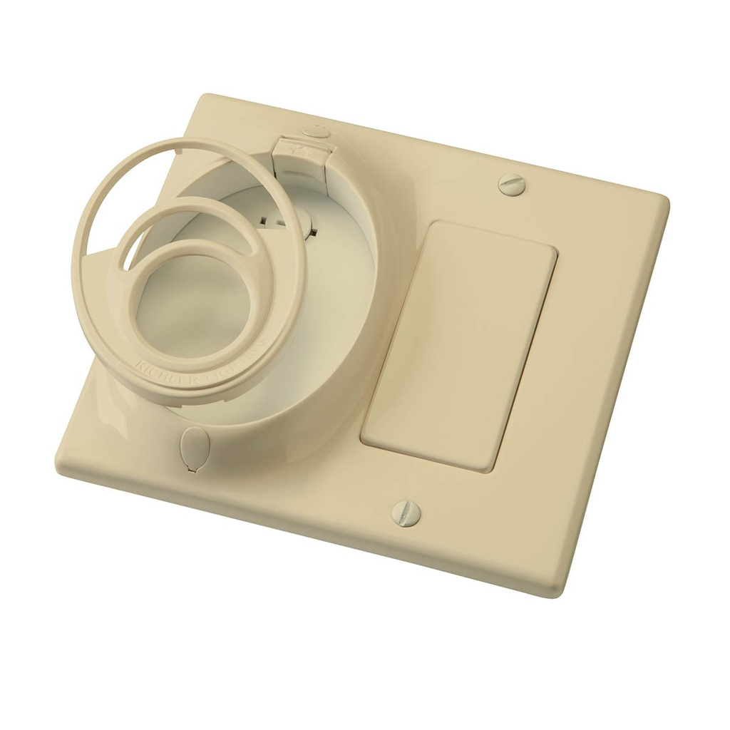 Product image for Kichler 370011IV CoolTouch&#8482; Dual Gang Wall Plate Ivory