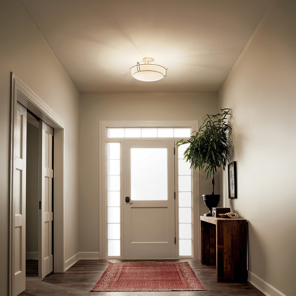 Product image for Kichler 44086NI Alkire 4 Light Semi Flush Brushed Nickel