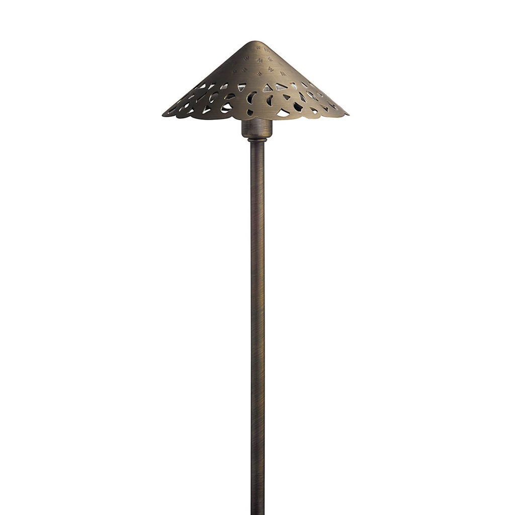 Product image for Kichler 15871CBR30 Cast Hammered Roof 3000K LED Centennial Brass
