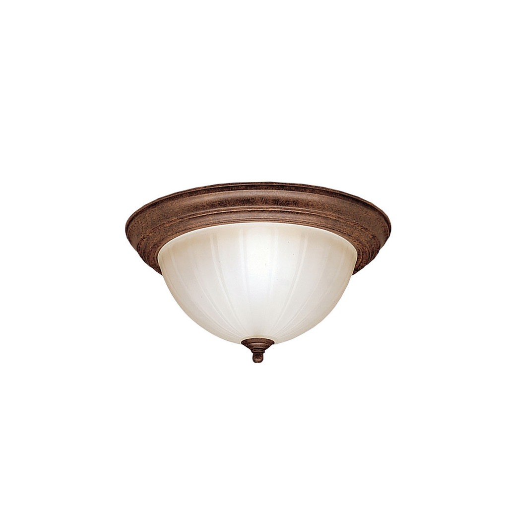 Product image for Kichler 8654TZ 13.25" 2 Light Flush Mount Tannery Bronze™