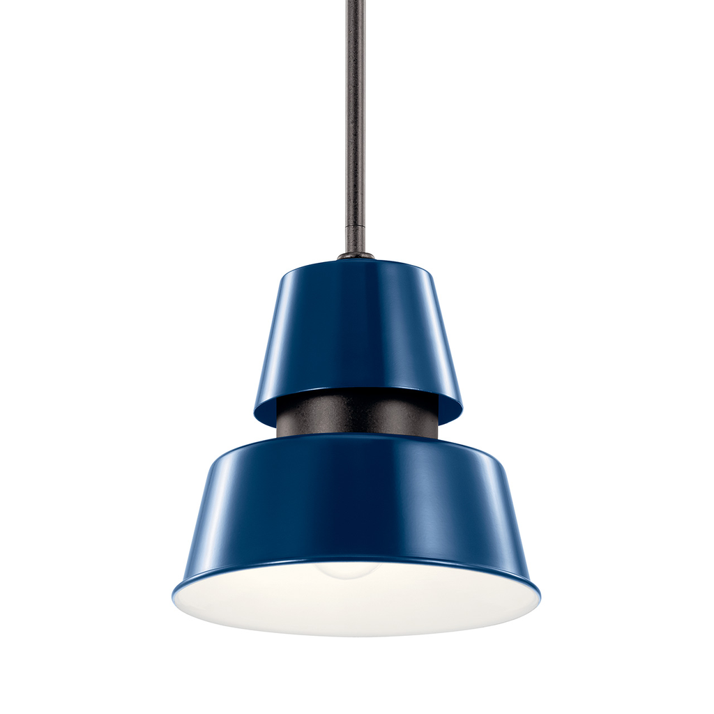 Product image for Kichler 59003CBL Lozano 9.5" 1 Light Pendant Catalina Blue